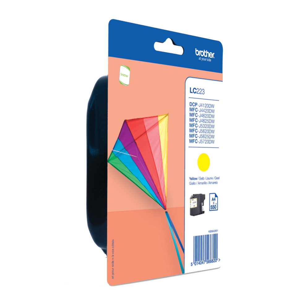 Brother LC223YBP - Amarelo - original - blister - tinteiro - para Brother DCP-J4120DW, DCP-J562DW, MFC-J4420DW, MFC-J4625DW, MFC-J5320DW, MFC-J5625DW