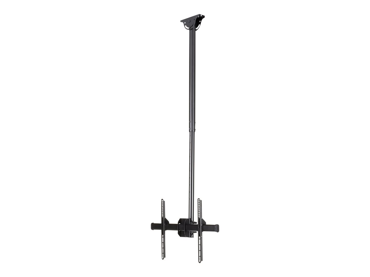 StarTech.com Ceiling TV Mount - 3.5' to 5' Pole - Full Motion - Supports Displays 32 to 75" - For VESA Mount Compatible TVs (FLATPNLCEIL) - Suporte - para painel liso - aço - preto - tamanho de tela: 32"-75" - montável em teto - para P/N: HDMIPLATE