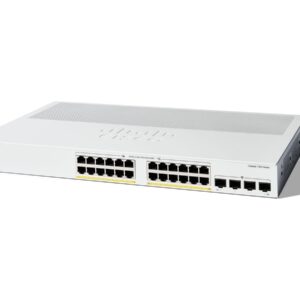 Cisco Catalyst 1300-24P-4G - Interruptor - L3 - Administrado - 24 x 10/100/1000 (PoE+) + 4 x 1 Gigabit SFP - montável em trilho - PoE+ (195 W)