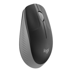 Logitech M190 - Rato - óptico - 3 botões - sem fios - receptor sem fio USB - cinza médio
