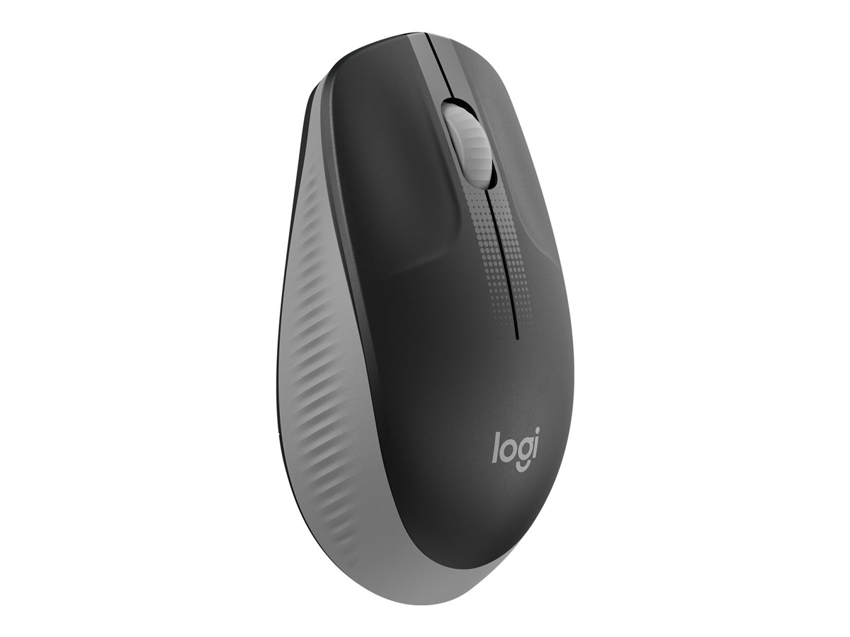 Logitech M190 - Rato - óptico - 3 botões - sem fios - receptor sem fio USB - cinza médio