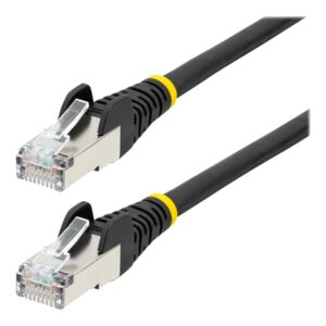 StarTech.com 7.5m CAT6a Ethernet Cable - Black - Low Smoke Zero Halogen (LSZH) - 10GbE 500MHz 100W PoE++ Snagless RJ-45 w/Strain Reliefs S/FTP Network Patch Cord - cabo patch - 7.5 m - preto