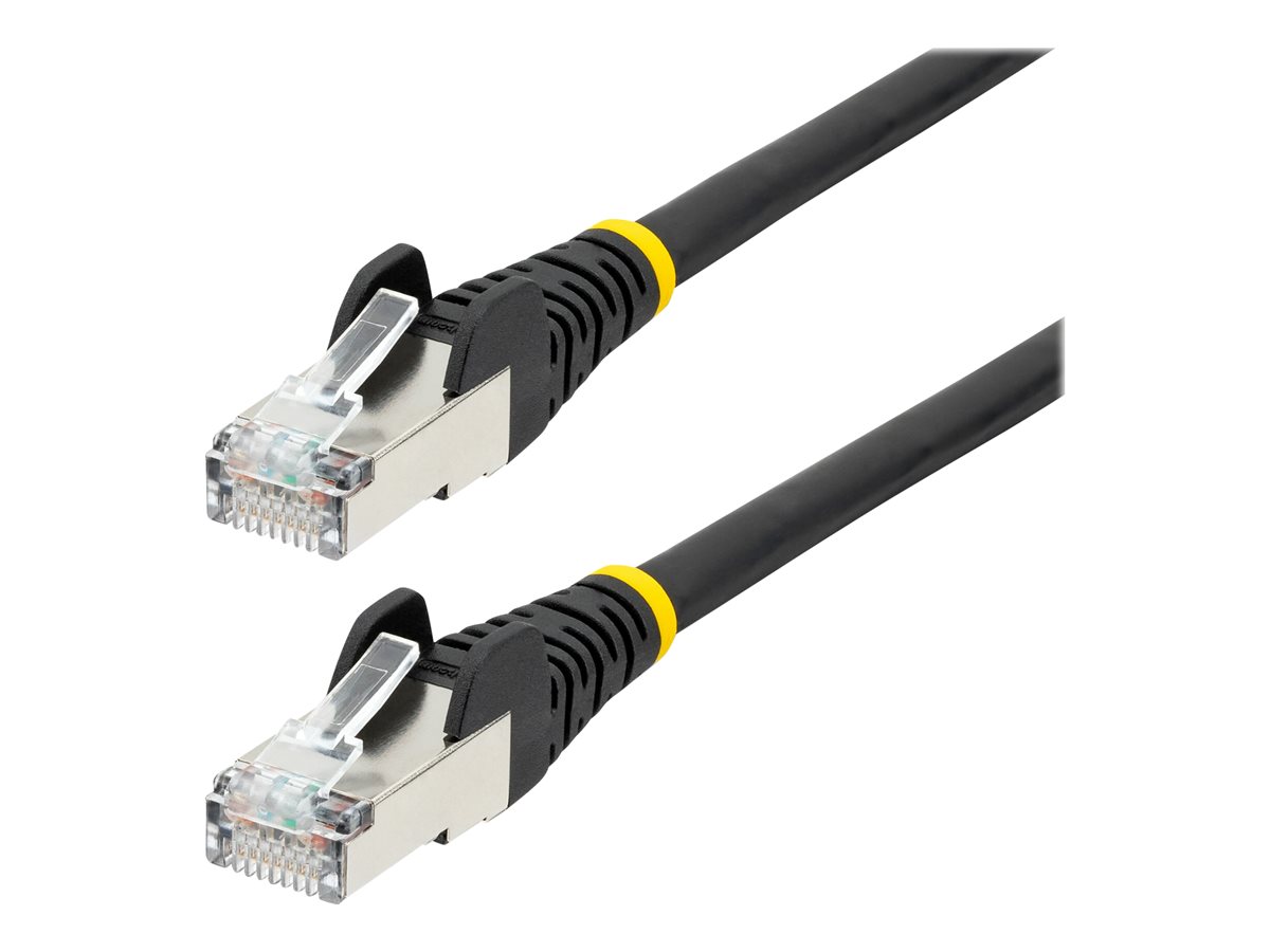 StarTech.com 7.5m CAT6a Ethernet Cable - Black - Low Smoke Zero Halogen (LSZH) - 10GbE 500MHz 100W PoE++ Snagless RJ-45 w/Strain Reliefs S/FTP Network Patch Cord - cabo patch - 7.5 m - preto