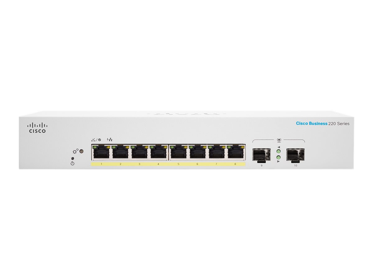 Cisco Business 220 Series CBS220-8FP-E-2G - Interruptor - inteligente - Image 2