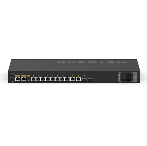 NETGEAR AV Line M4250-10G2F-PoE+ - Interruptor - L3 - Administrado - 10 x 10/100/1000 (8 PoE+) + 2 x Gigabit SFP - fluxo de ar lado para lado - montável em trilho - PoE+ (125 W) - Image 3