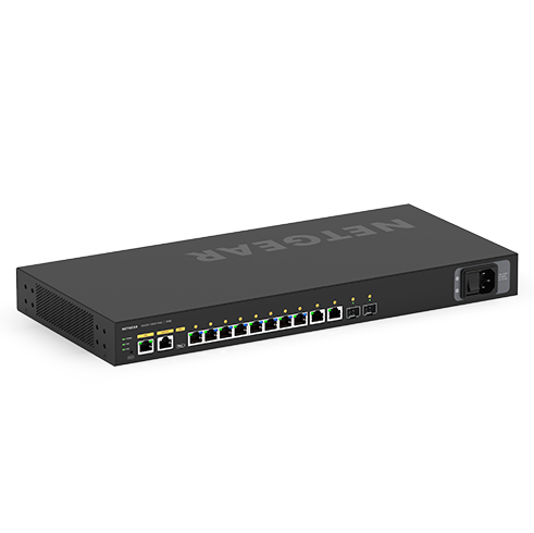 NETGEAR AV Line M4250-10G2F-PoE+ - Interruptor - L3 - Administrado - 10 x 10/100/1000 (8 PoE+) + 2 x Gigabit SFP - fluxo de ar lado para lado - montável em trilho - PoE+ (125 W)