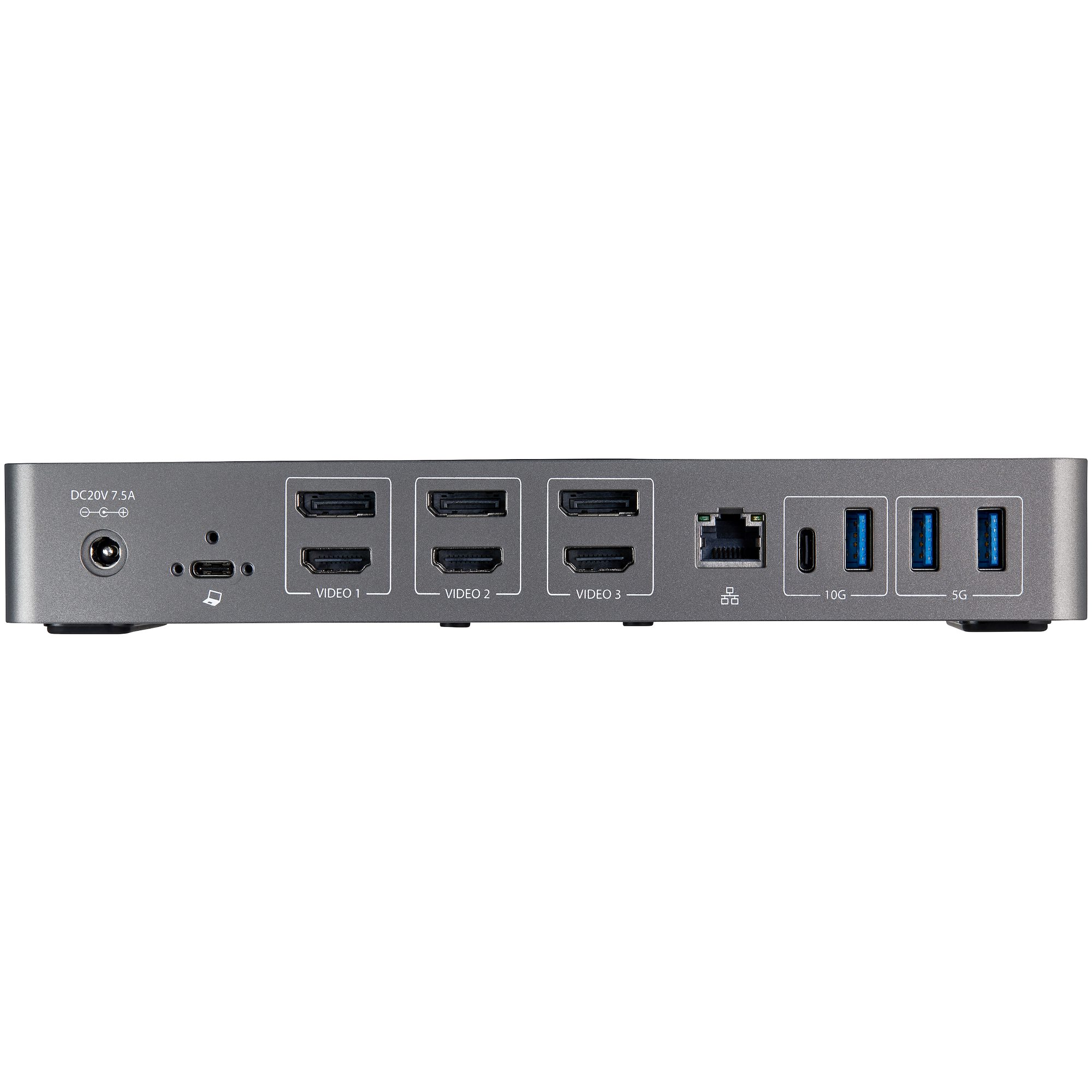 StarTech.com USB-C & USB-A Dock, Hybrid Universal Triple Monitor Laptop Docking Station w/ DisplayPort & HDMI 4K 60Hz, 85W Power Delivery, 6x USB Hub, Ethernet, Audio, USB 3.1 Gen 2 10Gbps - Multi-Monitor Dock (DK31C3HDPDUE) - Estação de engate - USB - Image 8