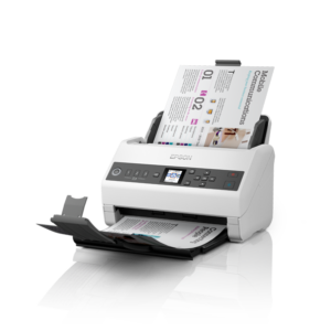 Epson WorkForce DS-730N - Escaneador de documento - Sensor de Imagem de Contacto (SIC) - Duplex - A4/Legal - 600 ppp x 600 ppp - até 40 ppm (mono) / até 40 ppm (cor) - ADF (100 folhas) - até 4500 varreduras por dia - USB 2.0, Gigabit LAN