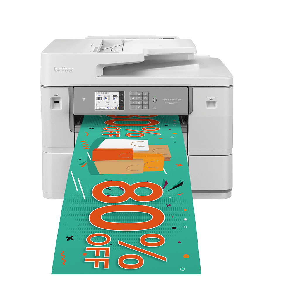 Brother MFC-J6959DW - Impressora multi-funções - a cores - jacto de tinta - A3/Ledger (media) - até 25 ppm (cópia) - até 30 ppm (impressão) - 850 folhas - 33.6 Kbps - USB 2.0, LAN, USB 2.0 host, NFC, Wi-Fi(n)