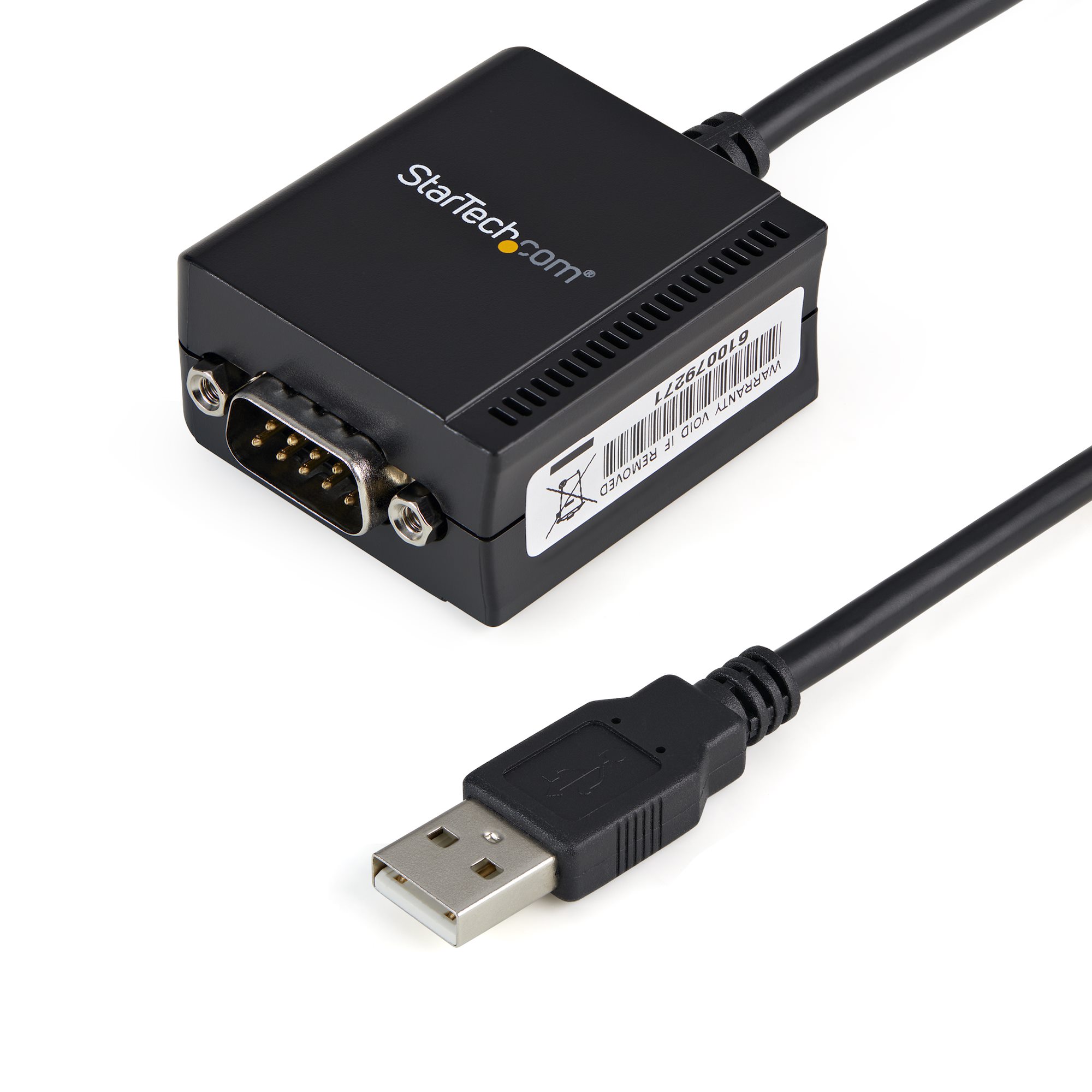 StarTech.com USB to Serial Adapter - 1 port - USB Powered - FTDI USB UART Chip - DB9 (9-pin) - USB to RS232 Adapter (ICUSB2321F) - Adaptador serial - USB - RS-232 - preto