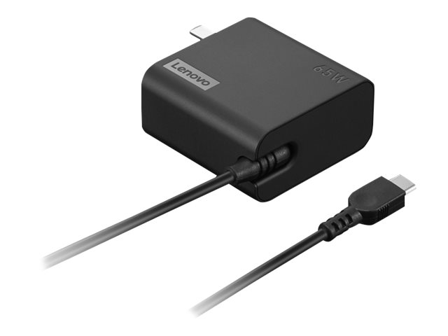 Lenovo - Adaptador de corrente USB-C - AC 100-240 V - 65 Watt - Europa - preto