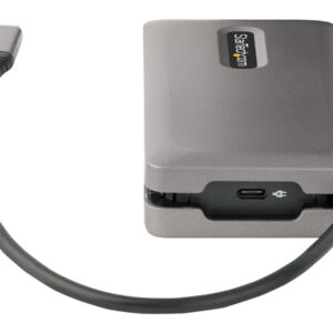 StarTech.com USB-C Multiport Adapter, 4K 60Hz HDMI/DP Video, 3-Port USB Hub, 100W Power Delivery Pass-Through, GbE, USB Type-C Travel Dock w/ Charging, 1ft/30cm Wrap-Around Cable - Mini Laptop Docking Station (DKT31CDHPD3) - estação de engate - USB-C - HDMI, DP - 1GbE