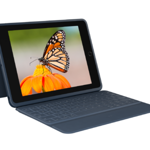 Logitech Rugged Combo 3 - Teclado e pasta de folio - Apple Smart connector - azul clássico - para Apple 10.2-inch iPad (7ª geração, 8ª geração, 9ª geração)