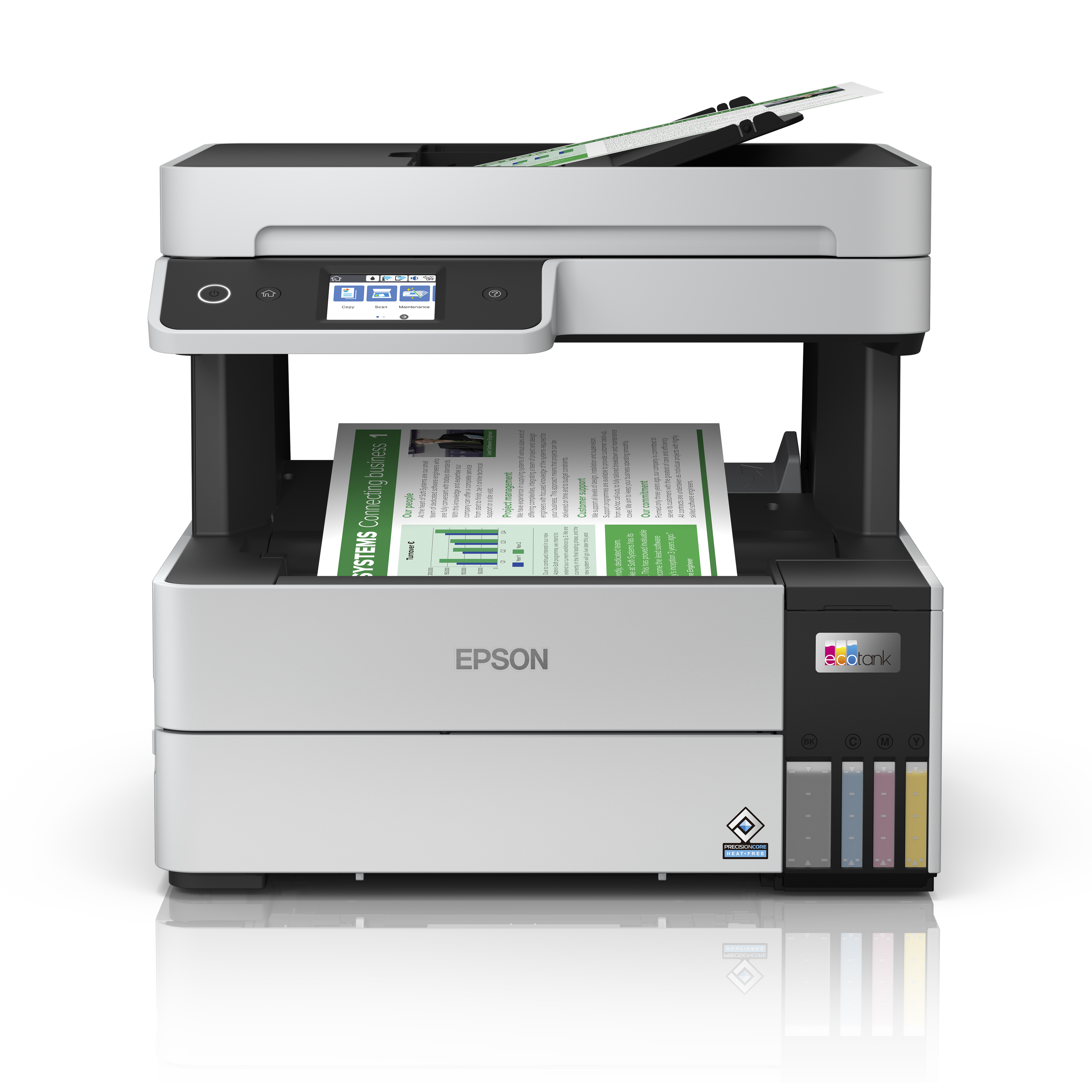 Epson EcoTank ET-5150 - Impressora multi-funções - a cores - jacto de tinta - A4/Legal (media) - até 17.5 ppm (impressão) - 250 folhas - USB, LAN, Wi-Fi - Image 6