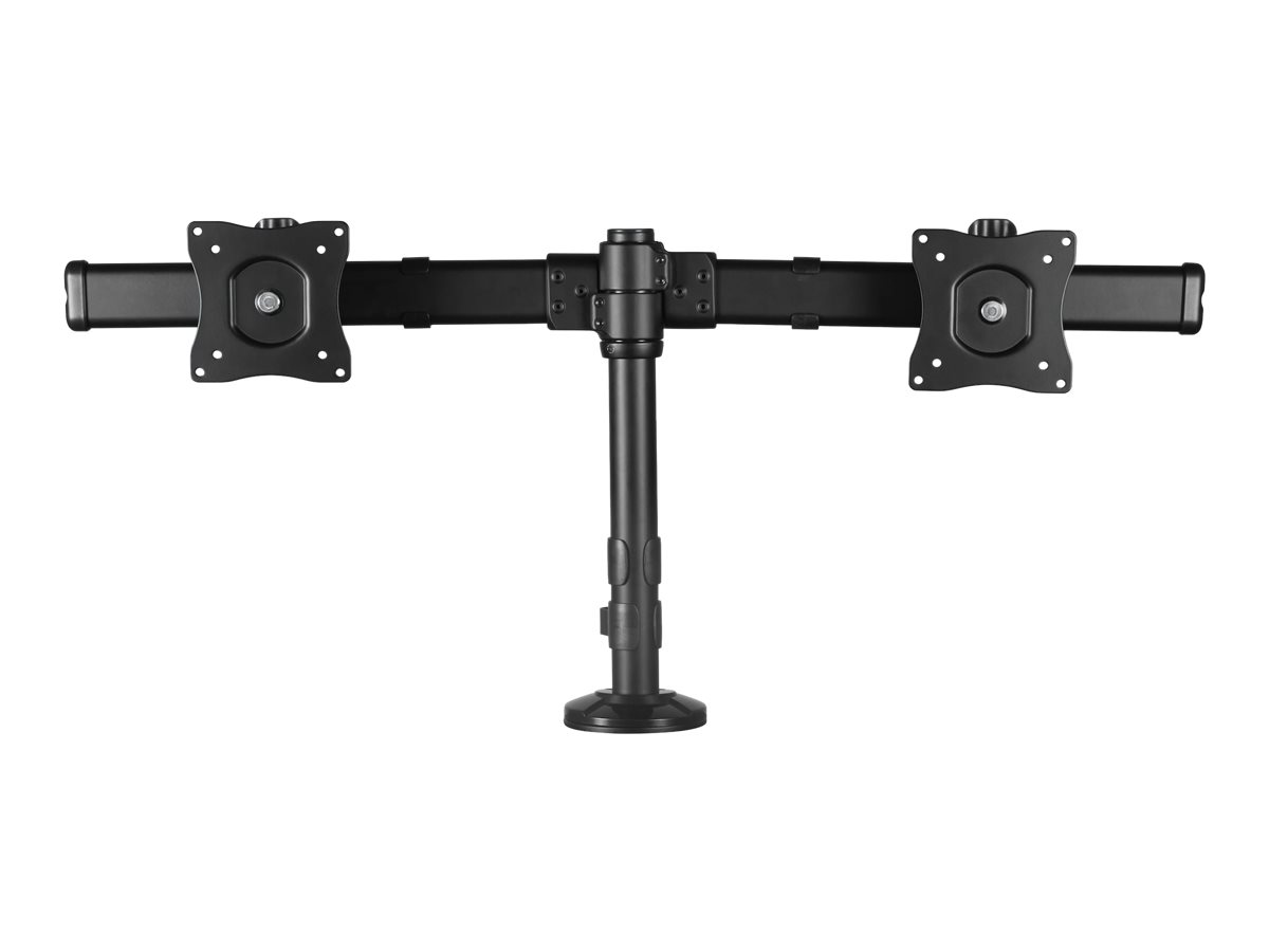 StarTech.com Dual Monitor Mount - Supports Monitors 13" to 27" - Adjustable - Desk Clamp or Grommet-Hole Desk Mount for Dual VESA Monitors - Black (ARMBARDUOG) - Plataforma - para 2 monitores - plástico, alumínio, aço - preto - tamanho de tela: 13"-2