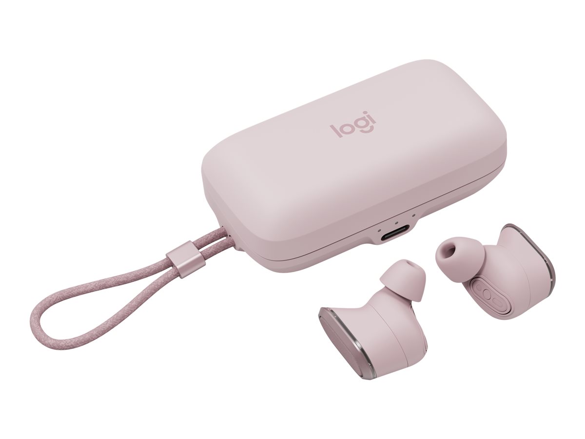 Logitech Zone True Wireless - Auscultadores sem fios com microfonoe - intra-auricular - bluetooth - cancelamento de ruído activo - rosa - Image 2