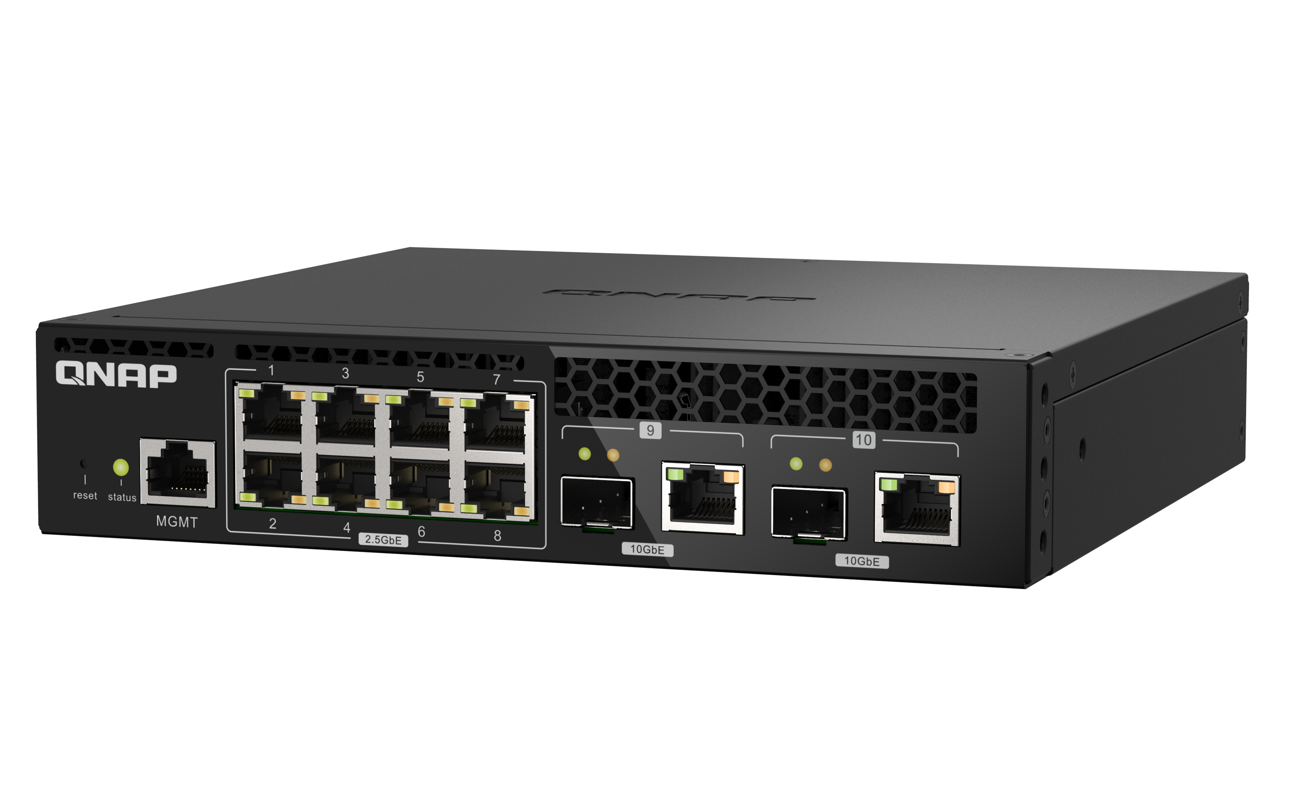 QNAP QSW-M2108R-2C - Interruptor - Administrado - 8 x 2.5GBase-T + 2 x combo 10 Gigabit SFP+/RJ-45 - desktop, montável em trilho - Image 5