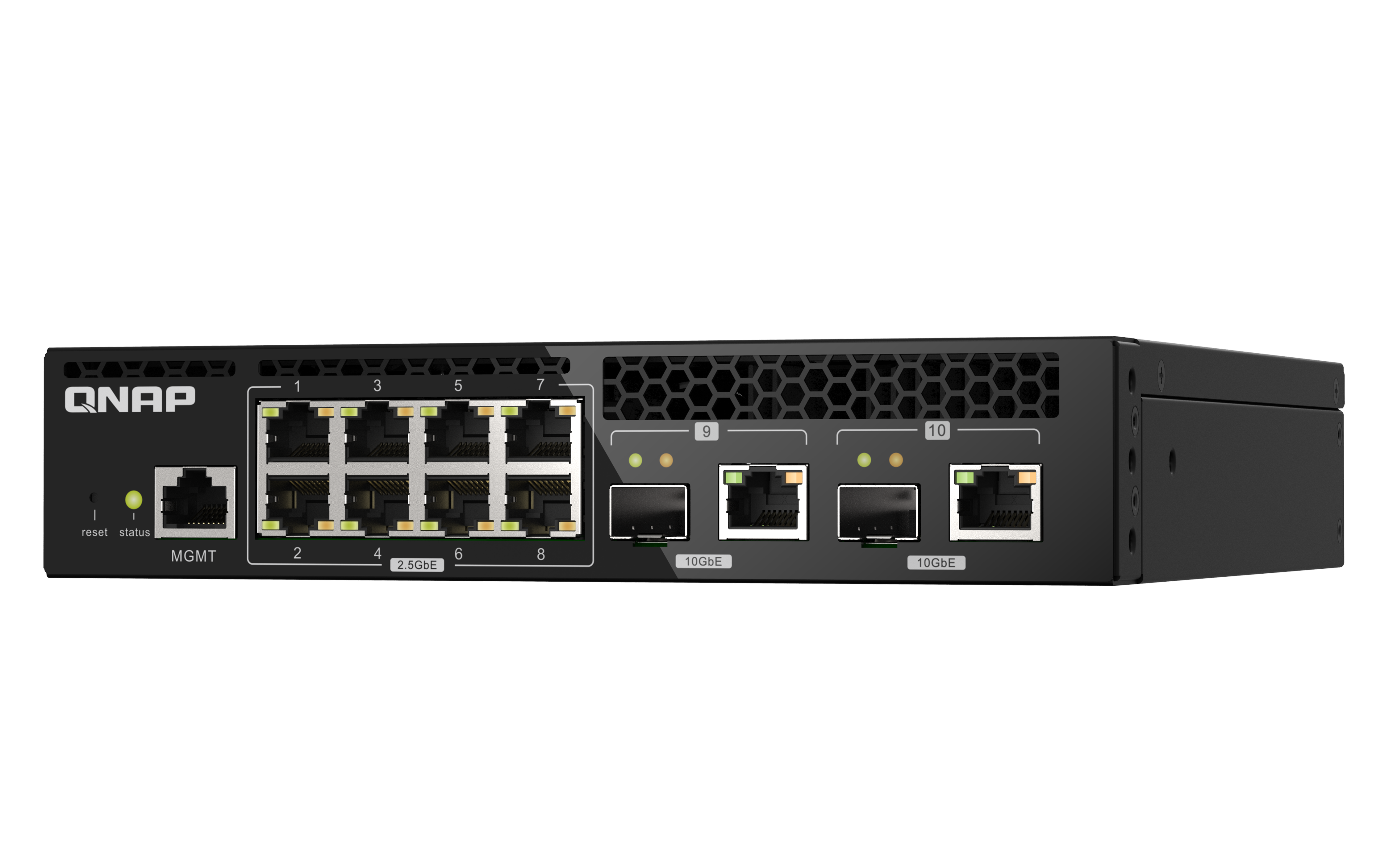 QNAP QSW-M2108R-2C - Interruptor - Administrado - 8 x 2.5GBase-T + 2 x combo 10 Gigabit SFP+/RJ-45 - desktop, montável em trilho - Image 4