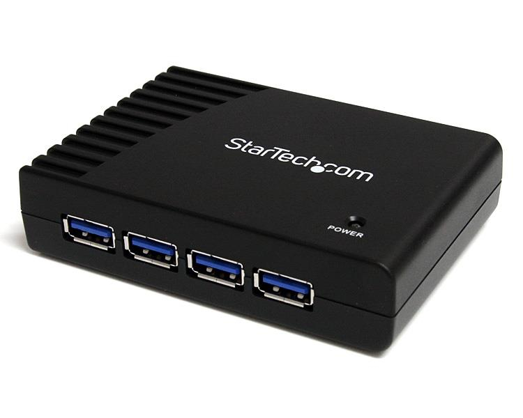 StarTech.com 4-Port USB 3.0 SuperSpeed Hub with Power Adapter - Portable Multiport USB-A Dock IT Pro - USB Port Expansion Hub for PC/Mac (ST4300USB3) - Hub - 4 x SuperSpeed USB 3.0 - desktop