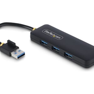 StarTech.com 4-Port USB-A Hub, 5Gbps, Bus Powered, Small Travel Mini Hub - Hub - 4 x USB 3.2 Gen 1 - desktop