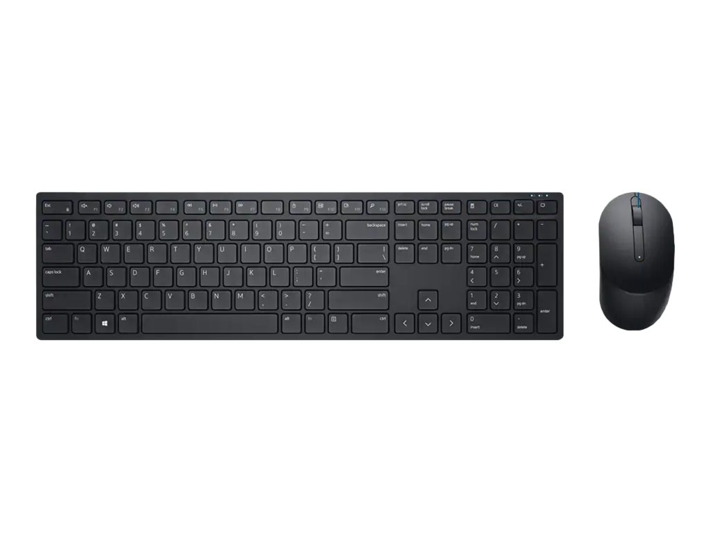 Dell Pro KM5221W - Conjunto de teclado e rato - sem fios - 2.4 GHz - QWERTY - Português - preto - com 3 years NBD Advance Exchange - para Vostro 15 3510
