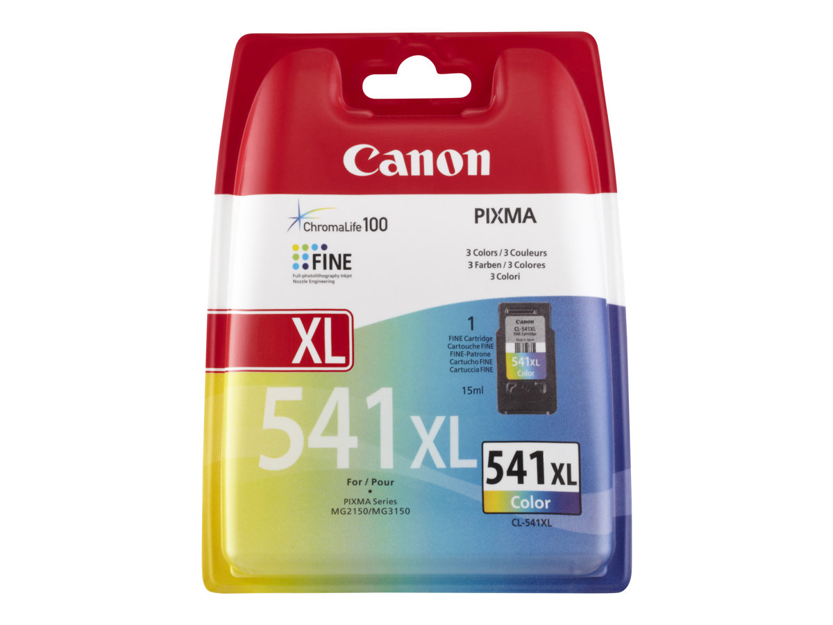 Canon CL-541XL - 15 ml - Alto Rendimento - cor (ciano, magenta, amarelo) - original - tinteiro - para PIXMA GM4050, MG3150, MG3510, MG3550, MG3650, MG4250, MX475, MX525, MX535, TS5150, TS5151