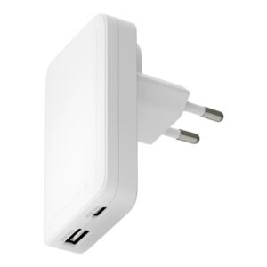 dbramante1928 re-charge Pro - Adaptador de alimentação - fino - 45 Watt - 2 conectores de saída (USB-C, USB) - branco
