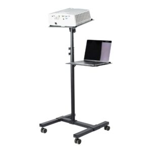 StarTech.com Mobile Projector and Laptop Stand/Cart, Heavy Duty Portable Projector Stand (2 Vented Shelves, hold 22lb/10kg each), Height Adjustable Rolling AV Presentation Cart with Wheels - Lockable Casters - Carrinho - para projector / notebook - a