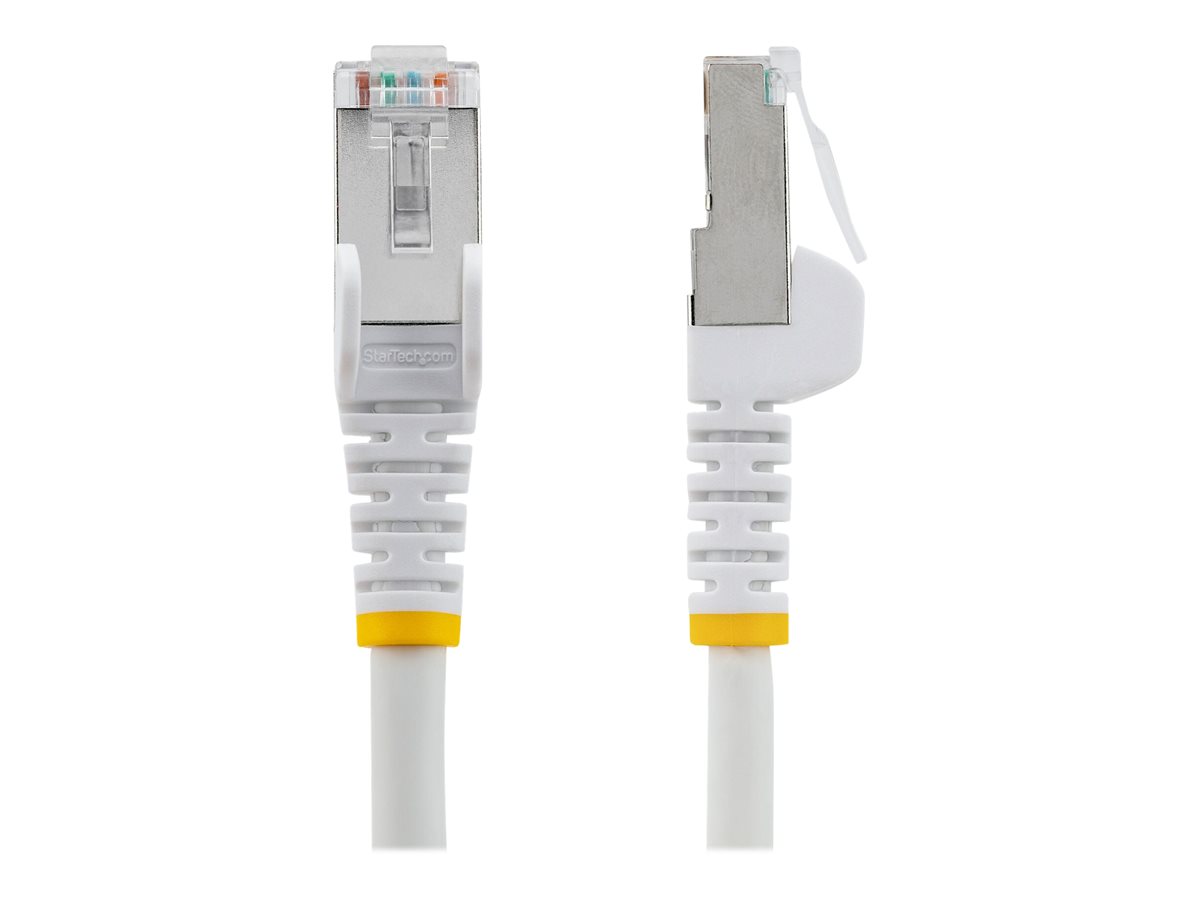 StarTech.com 1.5m CAT6a Ethernet Cable - White - Low Smoke Zero Halogen (LSZH) - 10GbE 500MHz 100W PoE++ Snagless RJ-45 w/Strain Reliefs S/FTP Network Patch Cord - cabo patch - 1.5 m - branco - Image 2