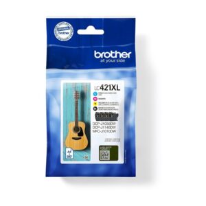 Brother LC421XL - Pack de 4 - XL - preto, amarelo, azul cyan, magenta - original - tinteiro - para Brother DCP-J1140DW, MFC-J1010DW, MFC-J1012DW