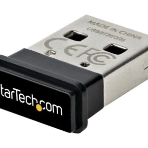 StarTech.com USB Bluetooth 5.0 Adapter, USB Bluetooth Dongle Receiver for PC/Computer/Laptop/Keyboard/Mouse/Headsets, Range 33ft/10m, EDR (USBA-BLUETOOTH-V5-C2) - adaptador de rede - USB