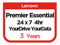 Lenovo Essential Service + YourDrive YourData + Premier Support - Contrato extendido de serviço - peças e mão de obra (para servidores) - 3 anos - no local - 24x7 - resposta em tempo: 4 h - para ThinkSystem SR630 7X02