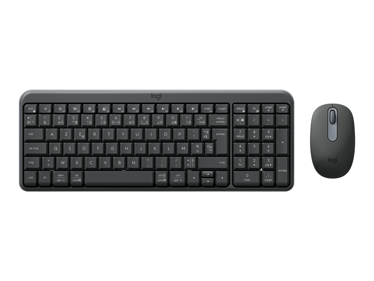 Logitech MK250 - Conjunto de teclado e rato - sem fios - Bluetooth LE - AZERTY - Francês - grafite