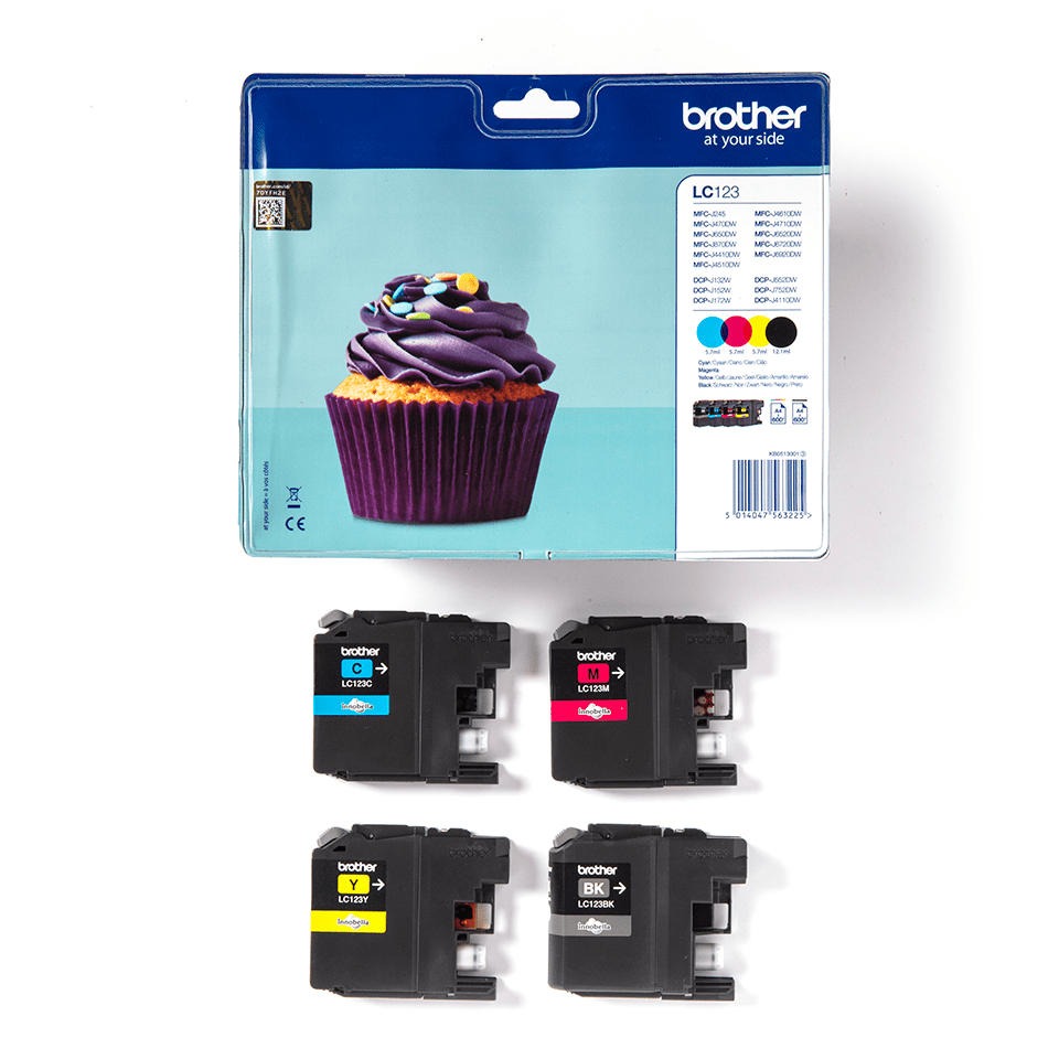Brother LC123 - Pack de 4 - preto, amarelo, azul cyan, magenta - original - Image 3