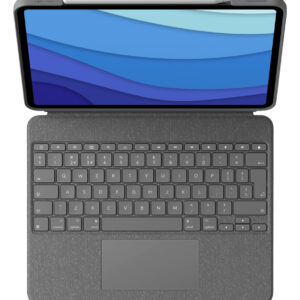 Logitech Combo Touch - Teclado e pasta de folio - com trackpad - retroiluminação - Apple Smart connector - QWERTY - Reino Unido - cinzento oxford - para Apple 12.9-inch iPad Pro (5ª geração)