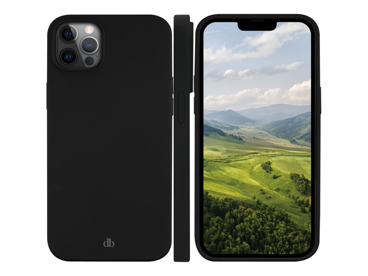 dbramante1928 Costa Rica - Tampa posterior para telemóvel - silicone, plástico reciclado - preto noite - para Apple iPhone 12, 12 Pro