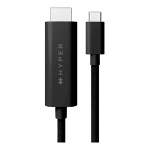 HyperDrive - Cabo adaptador - USB-C macho para HDMI macho - 2.5 m - preto - suporte 4K60Hz, Suporte do modo DP Alt