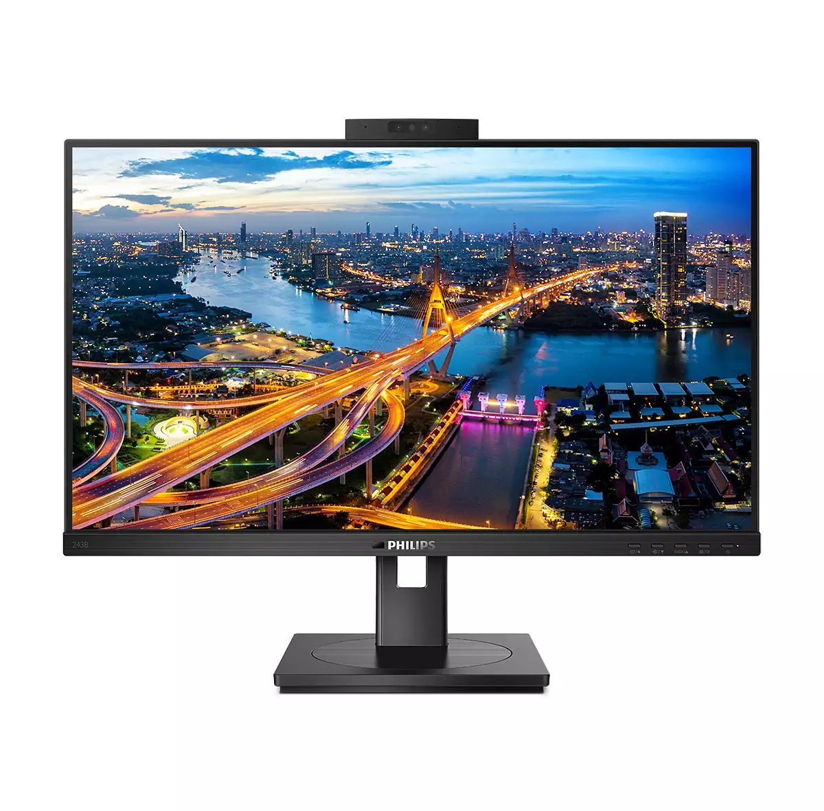 Philips B Line 243B1JH - Monitor LED - 24" (23.8" visível) - 1920 x 1080 Full HD (1080p) @ 75 Hz - IPS - 250 cd/m² - 1000:1 - 4 ms - HDMI, DisplayPort, USB-C - altifalantes - textura preta