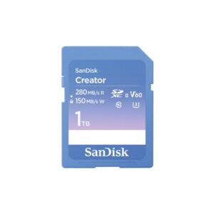 SanDisk Creator - Cartão de memória flash - 1 TB - Video Class V60 / UHS-II U3 / Class10 - SDXC UHS-II