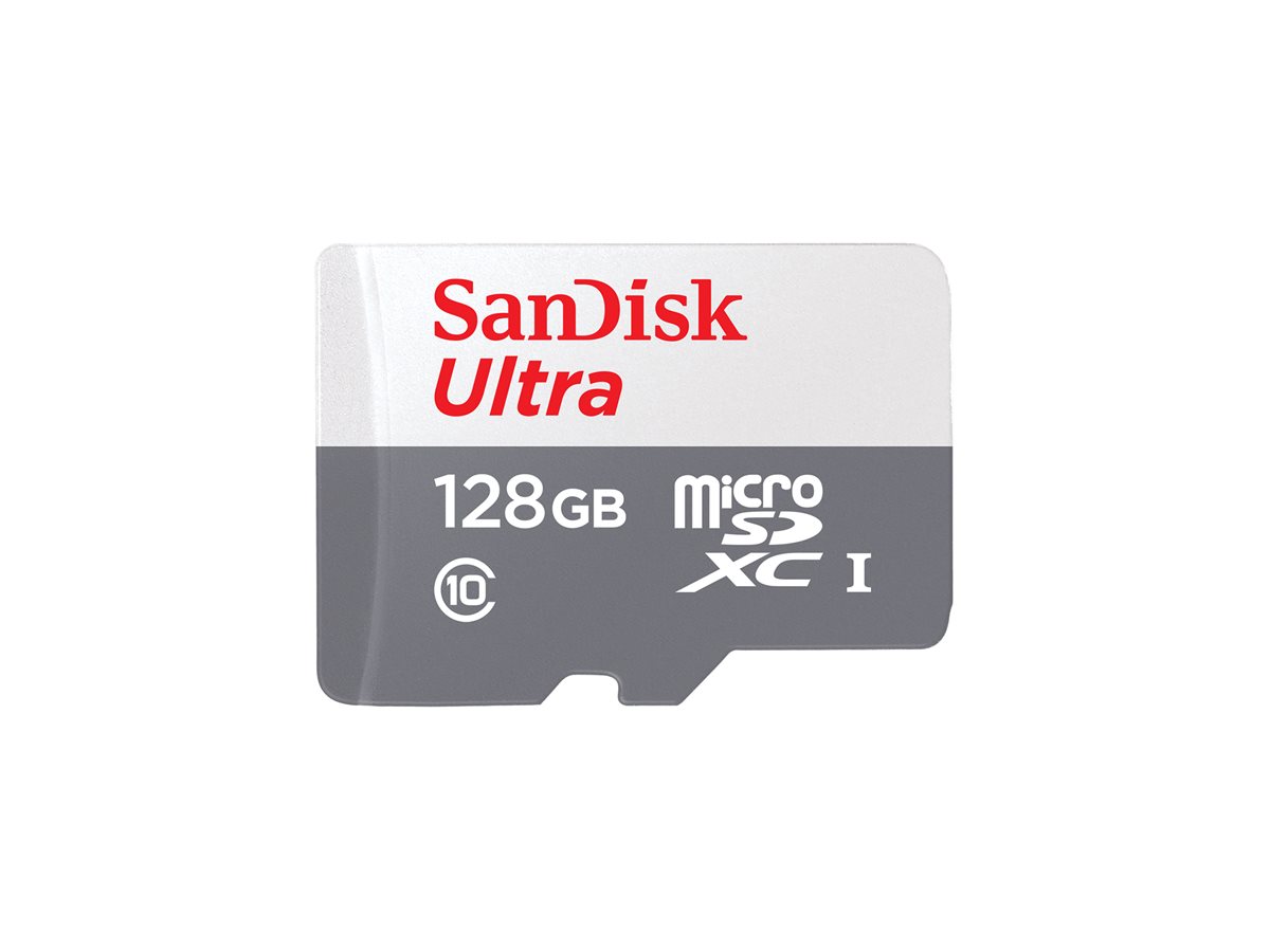 SanDisk Ultra - Cartão de memória flash - 128 GB - A1 / UHS Class 1 / Class10 - microSDXC UHS-I