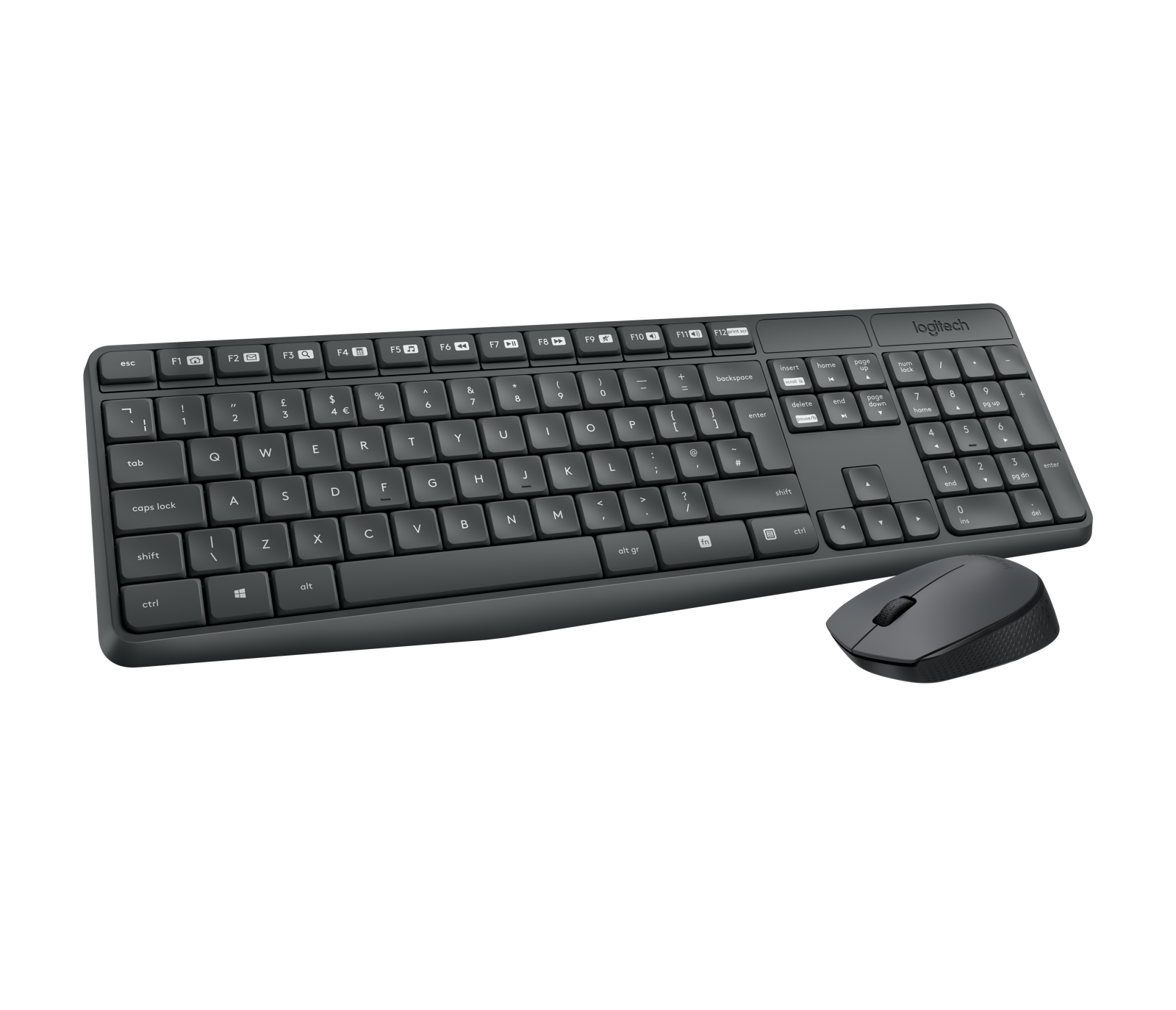 Logitech MK235 - Conjunto de teclado e rato - sem fios - 2.4 GHz - Padrão internacional americano - Image 2