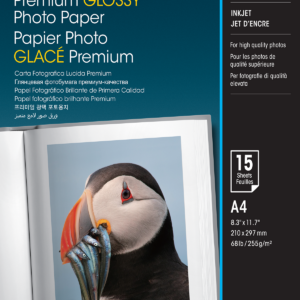 Epson Premium Glossy Photo Paper - Brilhante - A4 (210 x 297 mm) 15 folha(s) papel fotográfico - para EcoTank ET-2650, 2750, 2751, 2756, 2850, 2851, 2856, 4750, 4850