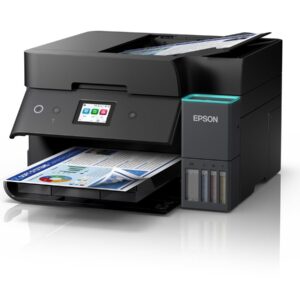 Epson EcoTank ET-4950 - Impressora multi-funções - a cores - jacto de tinta - ITS - A4/Letter (media) - até 12 ppm (cópia) - até 18 ppm (impressão) - 250 folhas - 33.6 Kbps - Wi-Fi(ac), USB, LAN - preto