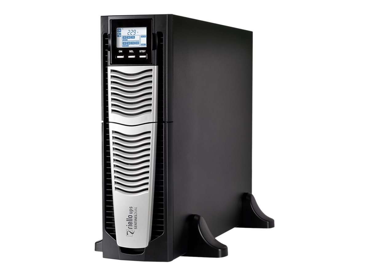 Riello UPS Sentinel Dual SDU 4000 - UPS (montável em bastidor / externo) - AC 220/230/240 V - 3600 Watt - 4000 VA - 1 fase - RS-232, USB - conectores de saída: 4 - 3U - 19" - preto, RAL 9005