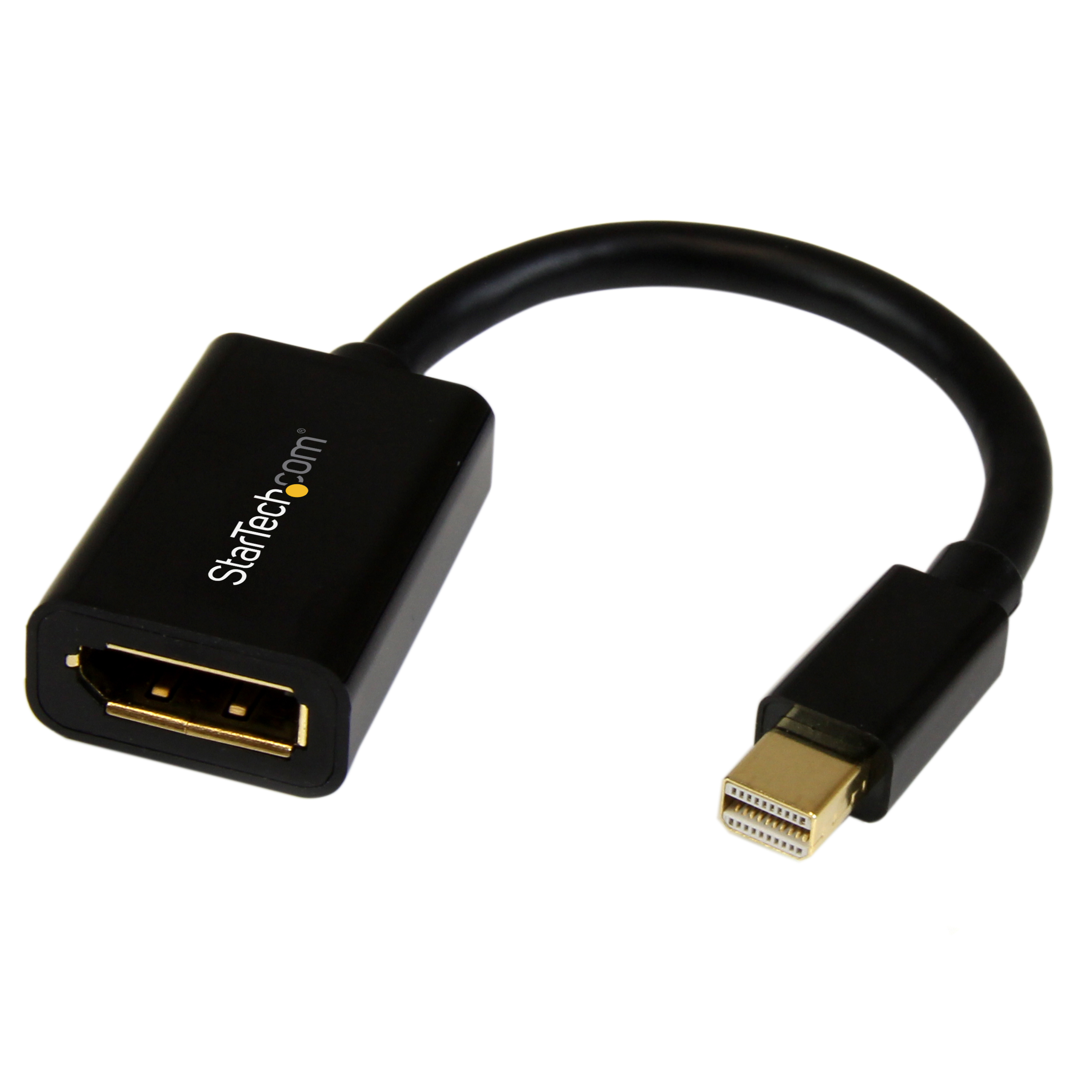 StarTech.com 6in Mini DisplayPort to DisplayPort Video Cable Adapter (MDP2DPMF6IN) - Cabo DisplayPort - Mini DisplayPort (M) para DisplayPort (F) - 15.2 cm - preto - para P/N: CDP2DP141MB, CDP2DP146B, CDP2DPMM1MB, CDP2DPMM6B, DISPLPORT15L, DISPLPORT3
