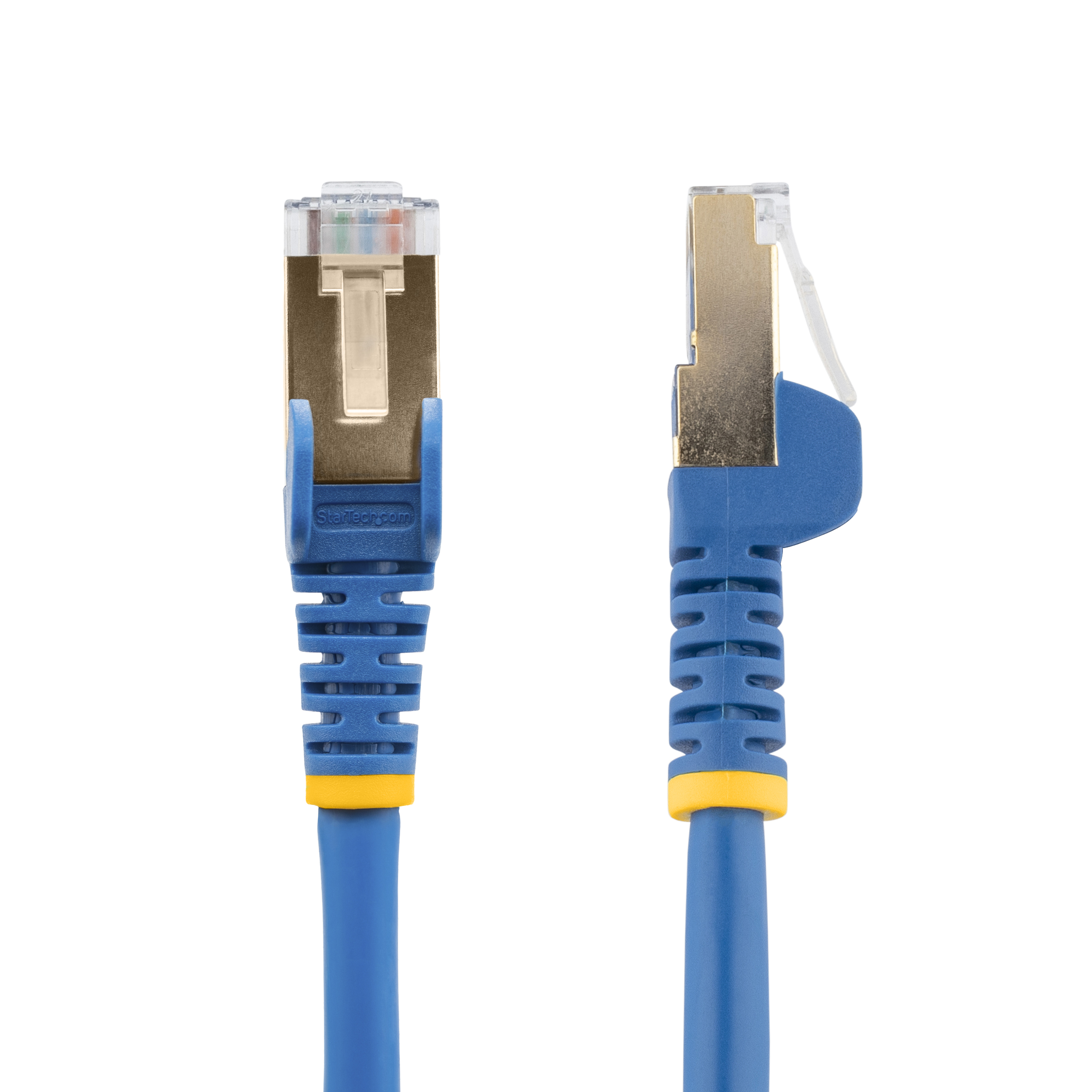 StarTech.com 5m CAT6A Ethernet Cable, 10 Gigabit Shielded Snagless RJ45 100W PoE Patch Cord, CAT 6A 10GbE STP Network Cable w/Strain Relief, Blue, UL Certified Wiring/TIA - Category 6A - 26AWG (6ASPAT5MBL) - Cabo patch - RJ-45 (M) para RJ-45 (M) - 5