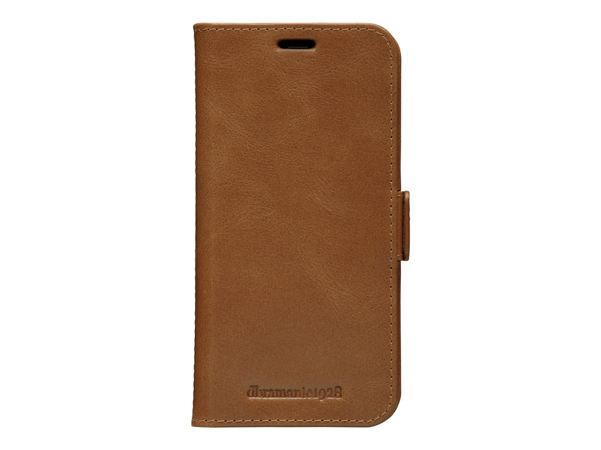 dbramante1928 Copenhagen Slim - Capa flip cover para telemóvel - couro com granulação plena - canela - para Apple iPhone 12, 12 Pro