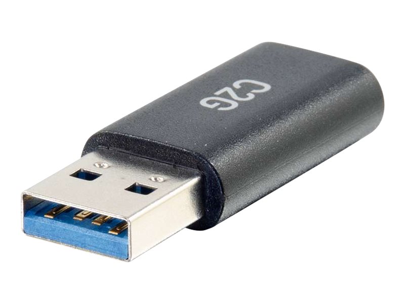 C2G USB C to USB Adapter - SuperSpeed USB Adapter - 5Gbps - F/M - Adaptador USB - USB-C (F) reversível para USB Tipo A (M) - USB 3.0 - moldado - preto - Image 3