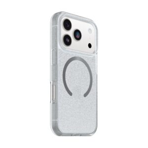 OtterBox React Series - Tampa posterior para telemóvel - compatibilidade MagSafe - plástico - poeira estelar (purpurina transparente) - para Apple iPhone 17 Pro