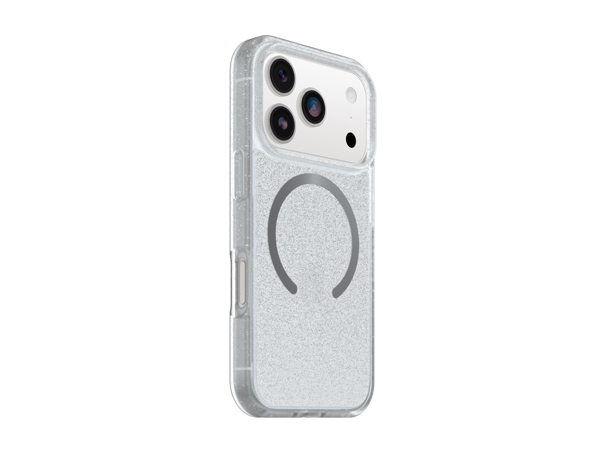 OtterBox React Series - Tampa posterior para telemóvel - compatibilidade MagSafe - plástico - poeira estelar (purpurina transparente) - para Apple iPhone 17 Pro
